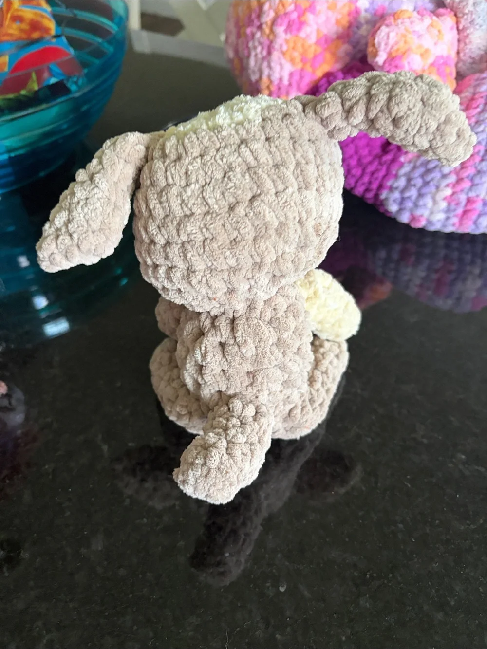 Plush Small Pet Toy - Soft Cream & Tan Dog Plush